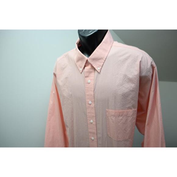 Izod Plaid Dress Shirt Long Sleeve Plaid Button Up Mens Size 19 35/36 3XL - Picture 1 of 7